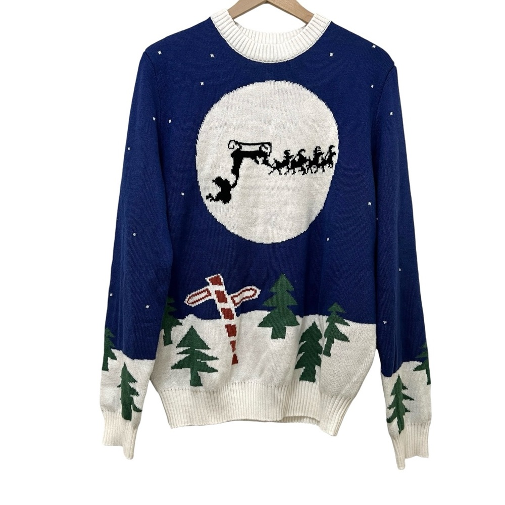 TIPSY ELVES Ugly Christmas Sweater Santa Claus